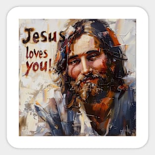 Jesus loves you! Sticker